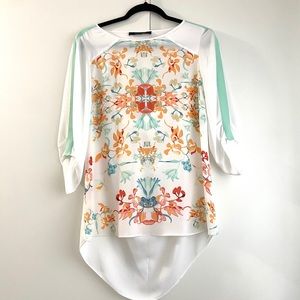 Floral High-Low Tunic/Blouse
